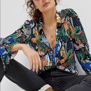 Anthropologie Maeve Marsha Volnova button-up